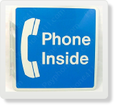 Phone Inside Payphone Sign