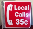Local Call Payphone sign