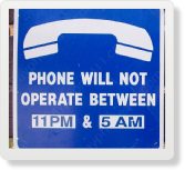 Operate Payphone Sign